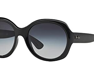 Ray-Ban Women's RB4191 Round Sunglasses, Black, 57mm