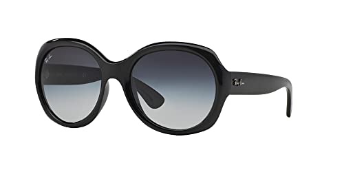 Ray-Ban Women's RB4191 Round Sunglasses, Black, 57mm