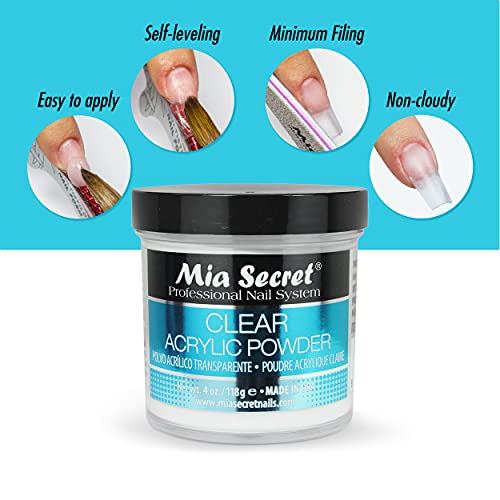 Mia Secret Clear Acrylic Powder (4oz)