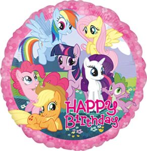 anagram international my little pony birthday foil balloon, 17'', multicolor