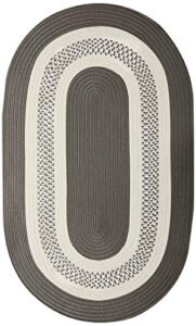 crescent braided rug, 4x6, gray