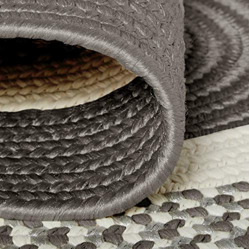 Crescent Braided Rug, 4x6, Gray