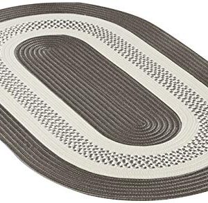 Crescent Braided Rug, 4x6, Gray