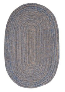 softex check braided rug, 4' x 6', blue ice check
