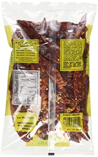 Swad Whole Red Dried Chillies 3.5oz., 100 Grams/ Indian Groceries