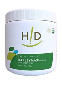 hallelujah diet organic barleymax - barley and alfalfa grass juice powder, original, 4.2oz (60 servings)