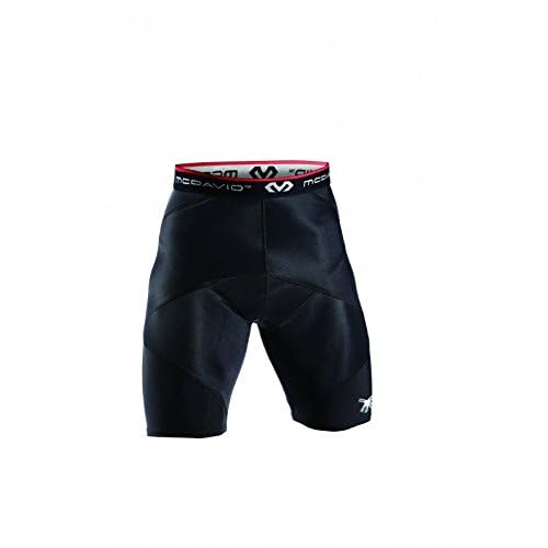 McDavid Cross Compression Shorts. Thick Compression for Muscle Support and Recovery. Hips, Hamstring, Quads Black