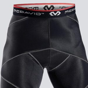 McDavid Cross Compression Shorts. Thick Compression for Muscle Support and Recovery. Hips, Hamstring, Quads Black