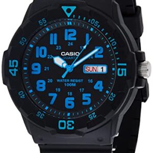 Casio Unisex MRW200H-2BV Neo-Display Black Watch with Resin Band