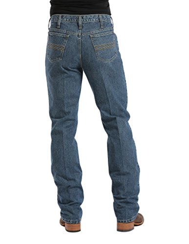 Cinch Men's Silver Label Slim Fit Jean, Medium Stone Wash, 32W x 36L