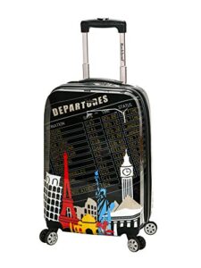 rockland departure hardside spinner wheel luggage set, assorted/multicolor, carry-on 20-inch
