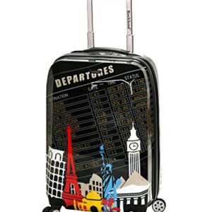 Rockland Departure Hardside Spinner Wheel Luggage Set, Assorted/Multicolor, Carry-On 20-Inch