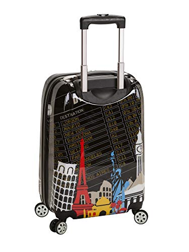 Rockland Departure Hardside Spinner Wheel Luggage Set, Assorted/Multicolor, Carry-On 20-Inch