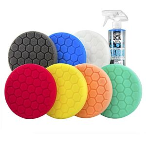 chemical guys buf_hexkits_8 hex-logic buffing pad kit, 6.5", 8 items