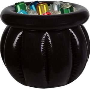Beistle Inflatable Cauldron Cooler, 18” x 22”, Holds approx. 48 12 oz. Cans - Drink Cooler, Inflatable Cooler for Parties, Drink Containers for Parties, Beverage Cooler, Spooky Decor, Halloween Cooler