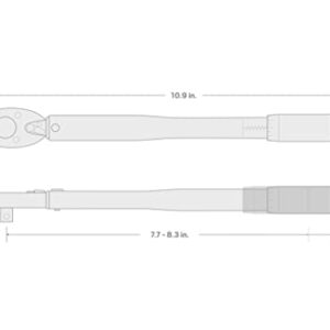 TEKTON 1/4 Inch Drive Micrometer Torque Wrench (20-200 in.-lb.) | 24320