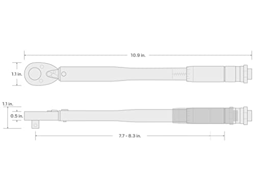 TEKTON 1/4 Inch Drive Micrometer Torque Wrench (20-200 in.-lb.) | 24320