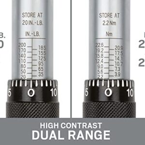 TEKTON 1/4 Inch Drive Micrometer Torque Wrench (20-200 in.-lb.) | 24320
