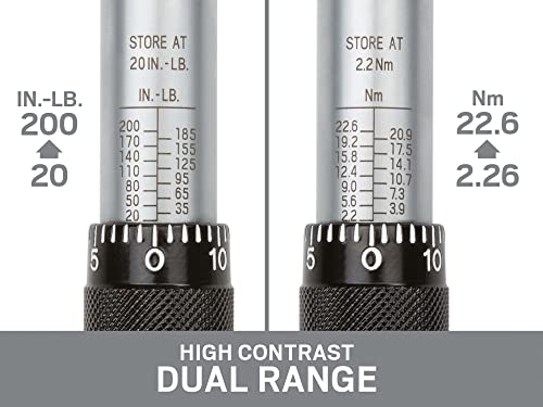 TEKTON 1/4 Inch Drive Micrometer Torque Wrench (20-200 in.-lb.) | 24320