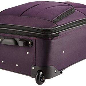 Rockland Fashion Expandable Softside Upright Luggage Set, Purple, 2-Piece (14/19)