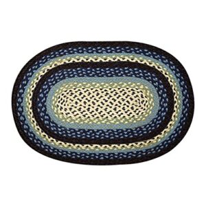 earth rugs oval rug, 4 x 6', blueberry/crème