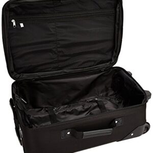 Rockland Journey Softside Upright Luggage Set,Expandable, Black/Gray, 4-Piece (14/19/24/28)