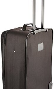 Rockland Journey Softside Upright Luggage Set,Expandable, Black/Gray, 4-Piece (14/19/24/28)