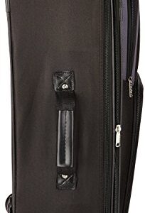 Rockland Journey Softside Upright Luggage Set,Expandable, Black/Gray, 4-Piece (14/19/24/28)