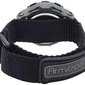 Armitron Sport Unisex 40/8291BLK Grey Accented Digital Chronograph Black Nylon Strap Watch