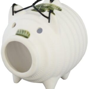 三陶(Santo) Banko Ware 08853 Mini Mosquito Repellent Incense, Pig, Mosquito Repellent Holder, Stand, White, Height 4.3 inches (11 cm), Made in Japan