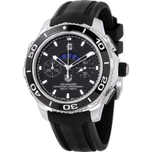 tag heuer aquaracer automatic chronograph black dial black rubber mens watch cak211a.ft8019