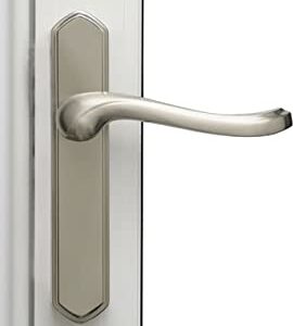 Wright Products - Castellan Surface Lever Mount Latch with Deadbolt for Screen and Storm Doors, Satin Nickel