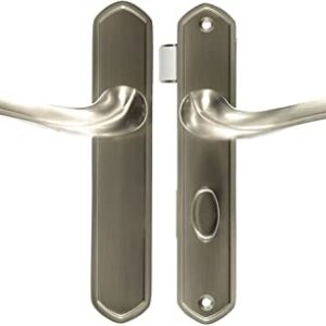 Wright Products - Castellan Surface Lever Mount Latch with Deadbolt for Screen and Storm Doors, Satin Nickel