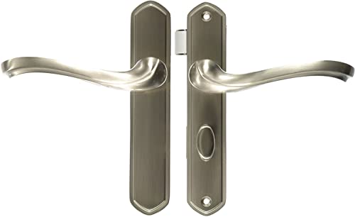 Wright Products - Castellan Surface Lever Mount Latch with Deadbolt for Screen and Storm Doors, Satin Nickel