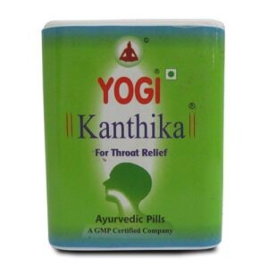 yogi kanthika ayurvedic pills herbal for sorethroat sweling cough relief 140 pills