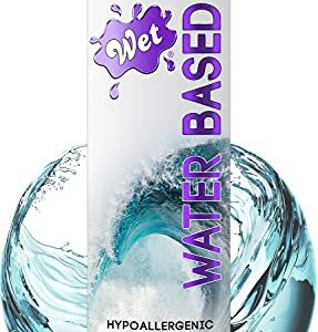 Wet Original Water Based Lube 3 Ounce Premium Personal Lubricant, Long Lasting Formula for Condom Safe Vegan Ph Balanced Hypoallergenic and Paraben Free Intimacy