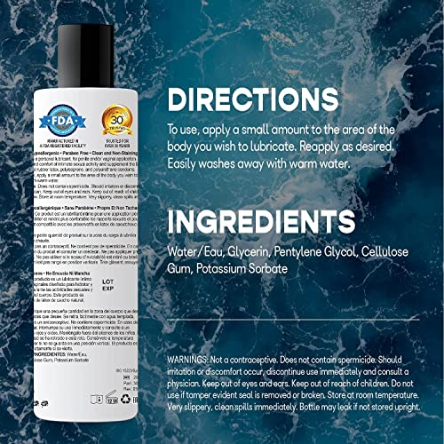 Wet Original Water Based Lube 3 Ounce Premium Personal Lubricant, Long Lasting Formula for Condom Safe Vegan Ph Balanced Hypoallergenic and Paraben Free Intimacy