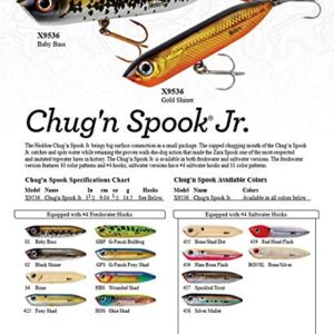 Heddon Chug'n Spook Junior Fishing Lure, Foxy Shad , (1/2 oz)