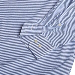 Van Heusen mens Regular Fit Pinpoint Stripe dress shirts, Blue, 17.5 Neck 36 -37 Sleeve US