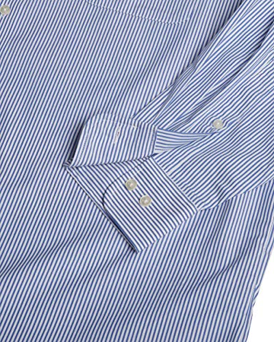 Van Heusen mens Regular Fit Pinpoint Stripe dress shirts, Blue, 17.5 Neck 36 -37 Sleeve US