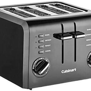 Cuisinart CPT-142BK 4-Slice Compact Plastic Toaster, Black