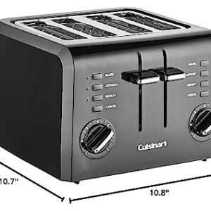 Cuisinart CPT-142BK 4-Slice Compact Plastic Toaster, Black