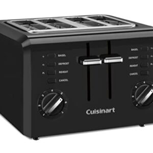 Cuisinart CPT-142BK 4-Slice Compact Plastic Toaster, Black