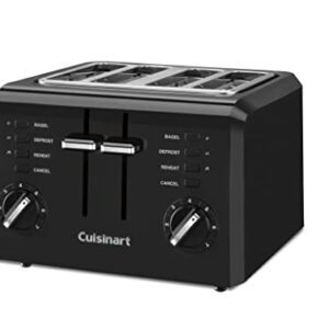 Cuisinart CPT-142BK 4-Slice Compact Plastic Toaster, Black