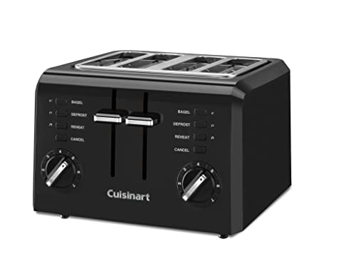 Cuisinart CPT-142BK 4-Slice Compact Plastic Toaster, Black