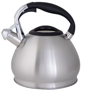kitchen details stainless steel whistling tea kettle | stovetop | 14 cup | 3.6 quart | satin