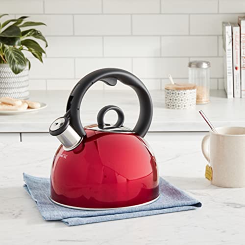 Cuisinart CTK-S17MR Aura 2-Quart Teakettle, Make 2-Quarts of Boiling Water in this Classic Tea Kettle, Metallic Red