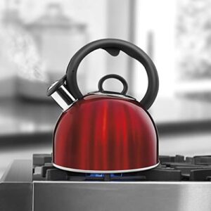 Cuisinart CTK-S17MR Aura 2-Quart Teakettle, Make 2-Quarts of Boiling Water in this Classic Tea Kettle, Metallic Red