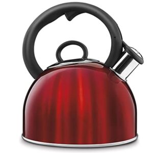 Cuisinart CTK-S17MR Aura 2-Quart Teakettle, Make 2-Quarts of Boiling Water in this Classic Tea Kettle, Metallic Red