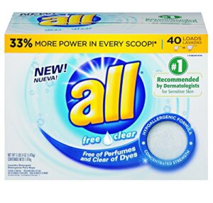 all free clear laundry detergent powder (52-ounce, 6-case)